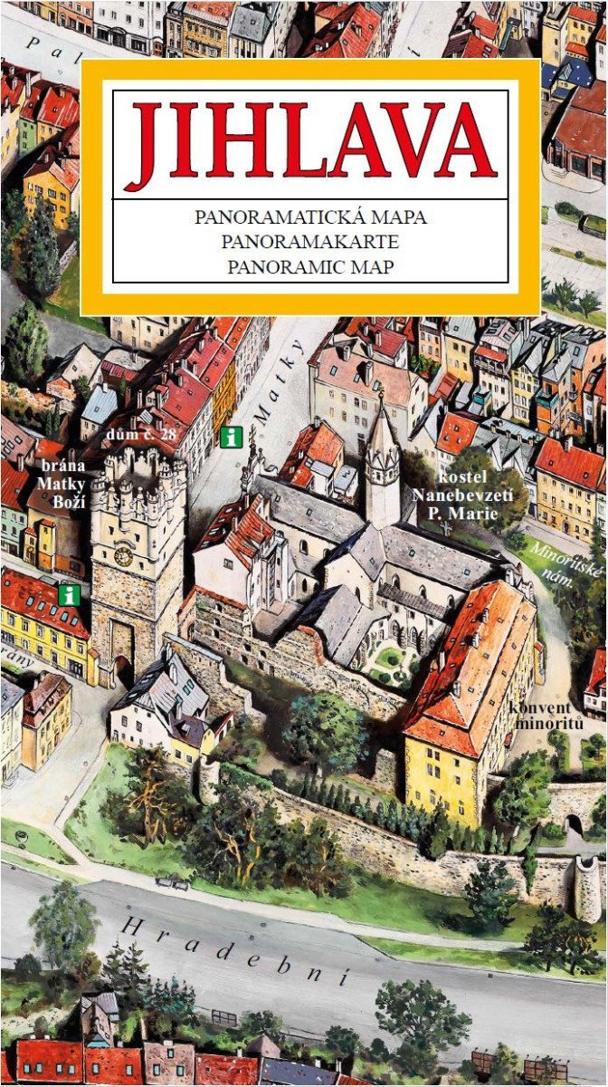 Jihlava - Panoramatická mapa  česky anglicky německy – Rygl Tomáš