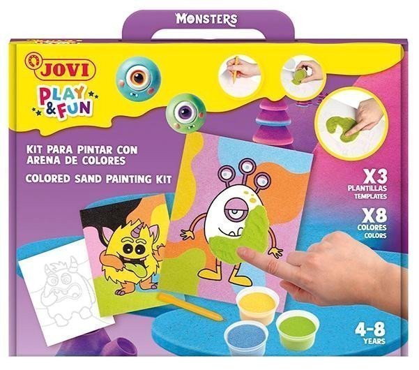JOVI PLAYFUN sada na malování pískem 12ks - Monsters
