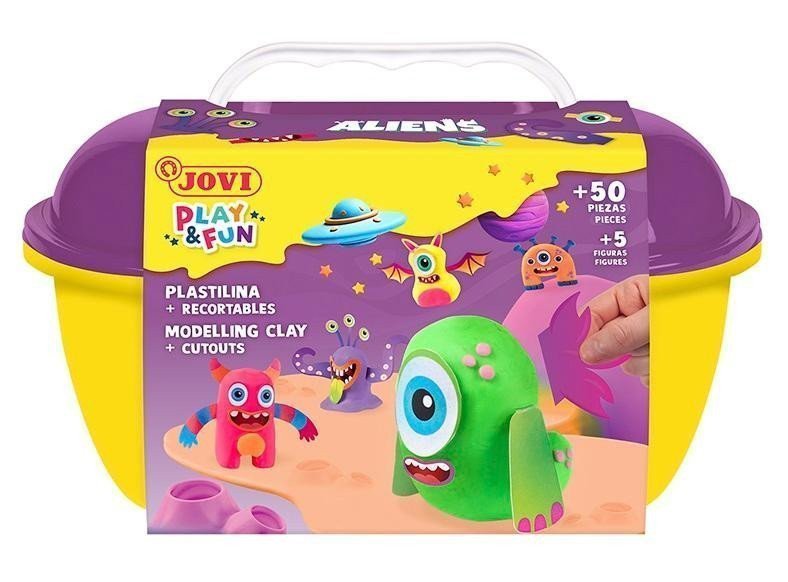 JOVI PLAYFUN plastelína kufřík 50ks - Aliens