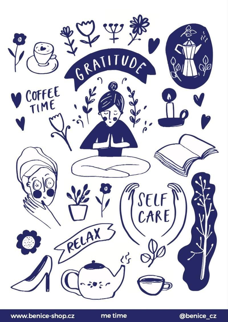 Be Nice Samolepky k fotoalbu Me Time