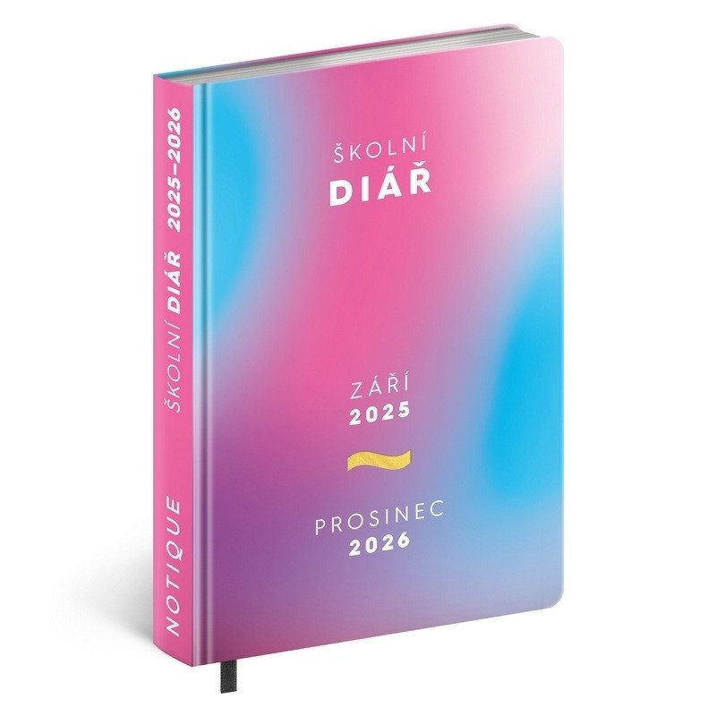 Školní diář 20252026 Růžový září 2025 - prosinec 2026 98 × 145 cm