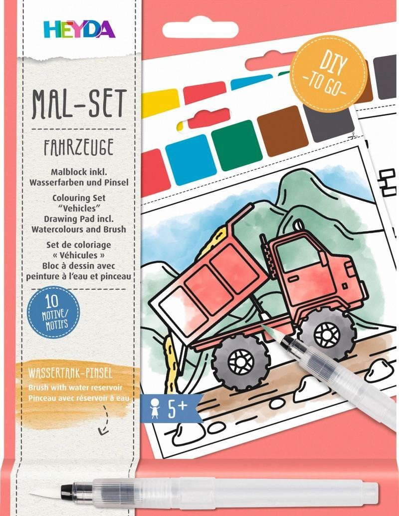 HEYDA 10 omalovánek - dopravní prostředky