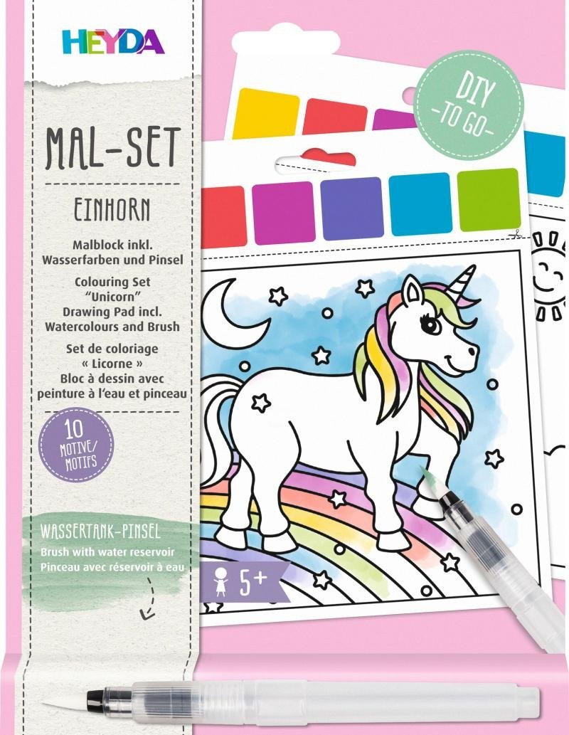 HEYDA 10 omalovánek - jednorožci