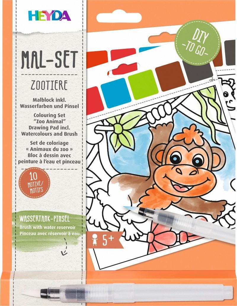HEYDA 10 omalovánek - zvířátka ze ZOO