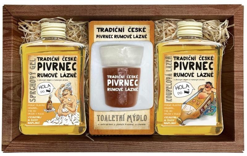 Kosmetická sada Rum sprchový gel mýdlo olejová lázeň