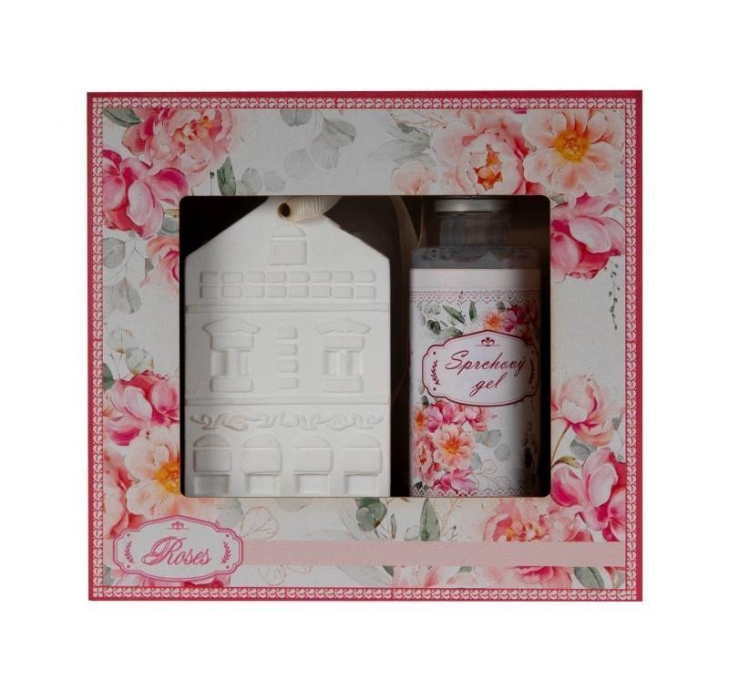 Kosmetická sada Růže sprchový gel aroma domeček