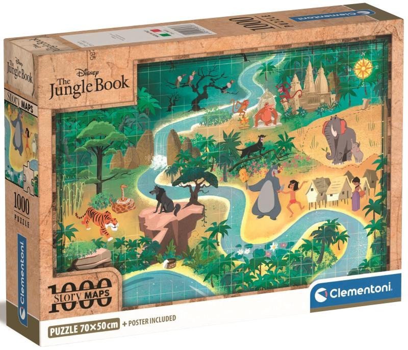 Puzzle Story Maps Kniha džunglí 1000 dílků