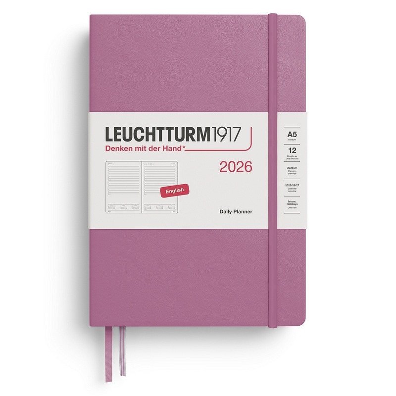Daily Planner 2026 Medium A5 Dusty Rose