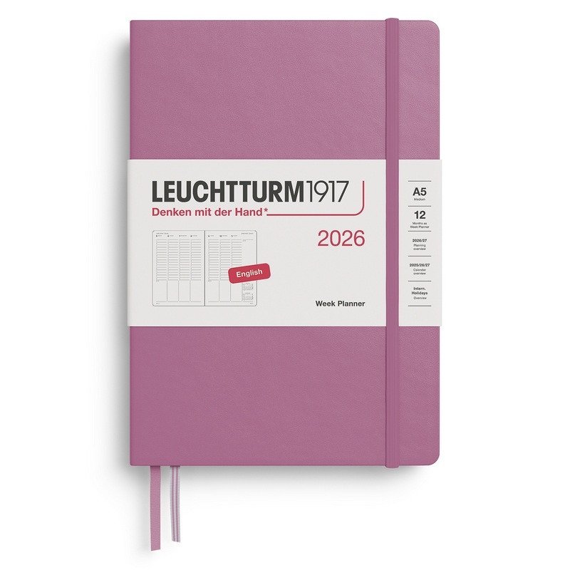 Week Planner 2026 Medium A5 Dusty Rose