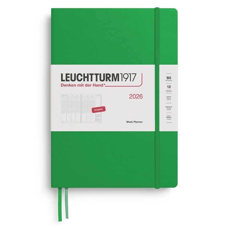 Week Planner 2026 Composition B5 Spring Leaf