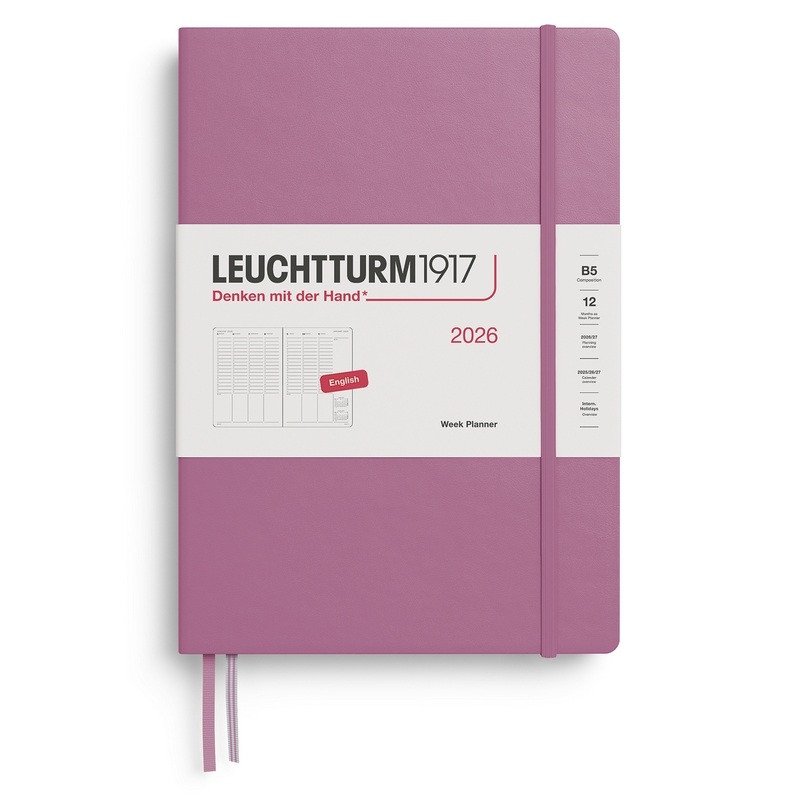 Week Planner 2026 Composition B5 Dusty Rose