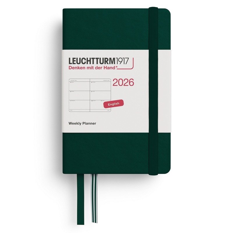 Weekly Planner 2026 Mini A7 Forest Green