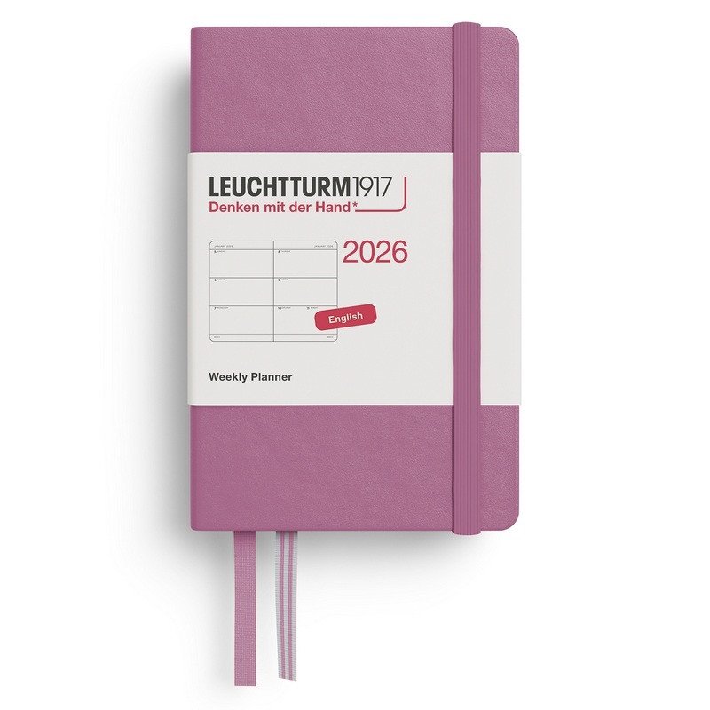 Weekly Planner 2026 Mini A7 Dusty Rose