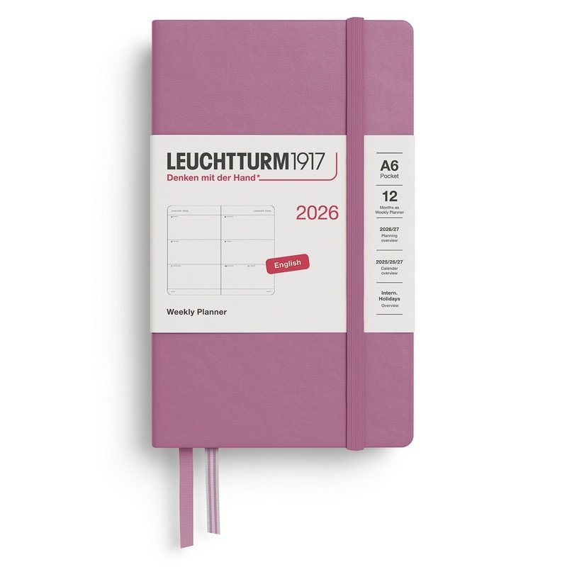 Weekly Planner 2026 Pocket A6 Dusty Rose