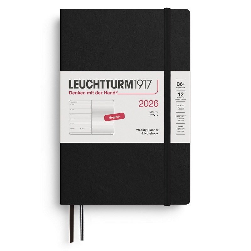 Weekly Planner  Notebook 2026 Paperback B6 Black