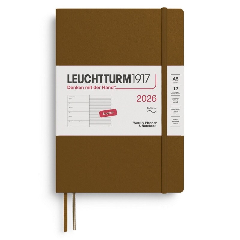 Weekly Planner  Notebook 2026 Medium A5 Spice Brown
