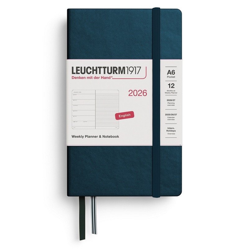 Weekly Planner  Notebook 2026 Pocket A6 Deep Sea