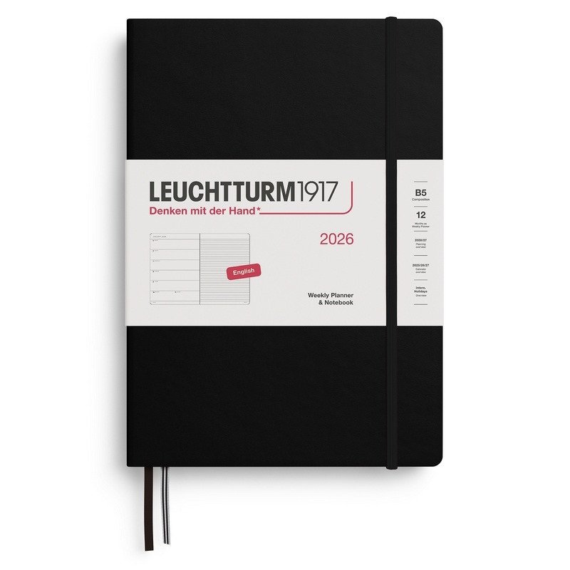 Weekly Planner  Notebook 2026 Composition B5 Black