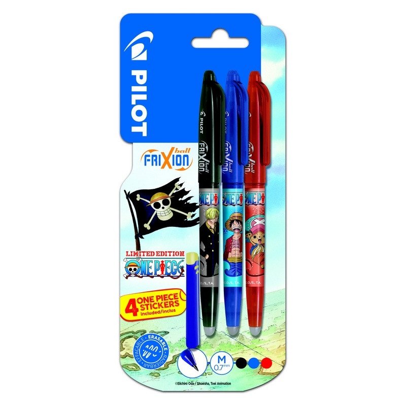 PILOT FriXion Ball 07 One Piece  samolepky BL černá červená modrá