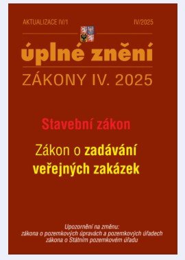 Aktualizace IV1 2025 - Stavební zákon