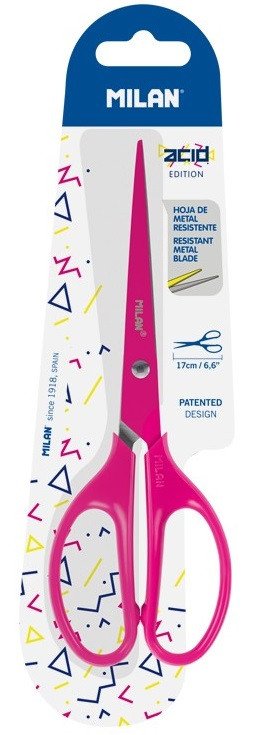 Nůžky MILAN Acid 17cm - růžové