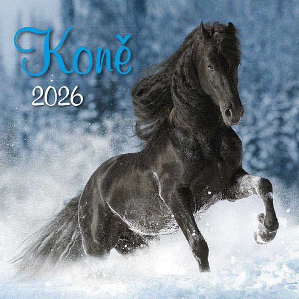 Kalendář 2026 Koně nástěnný 33 x 33 cm