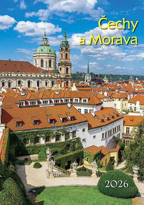 Kalendář 2026 Čechy a Morava nástěnný 34 x 485 cm