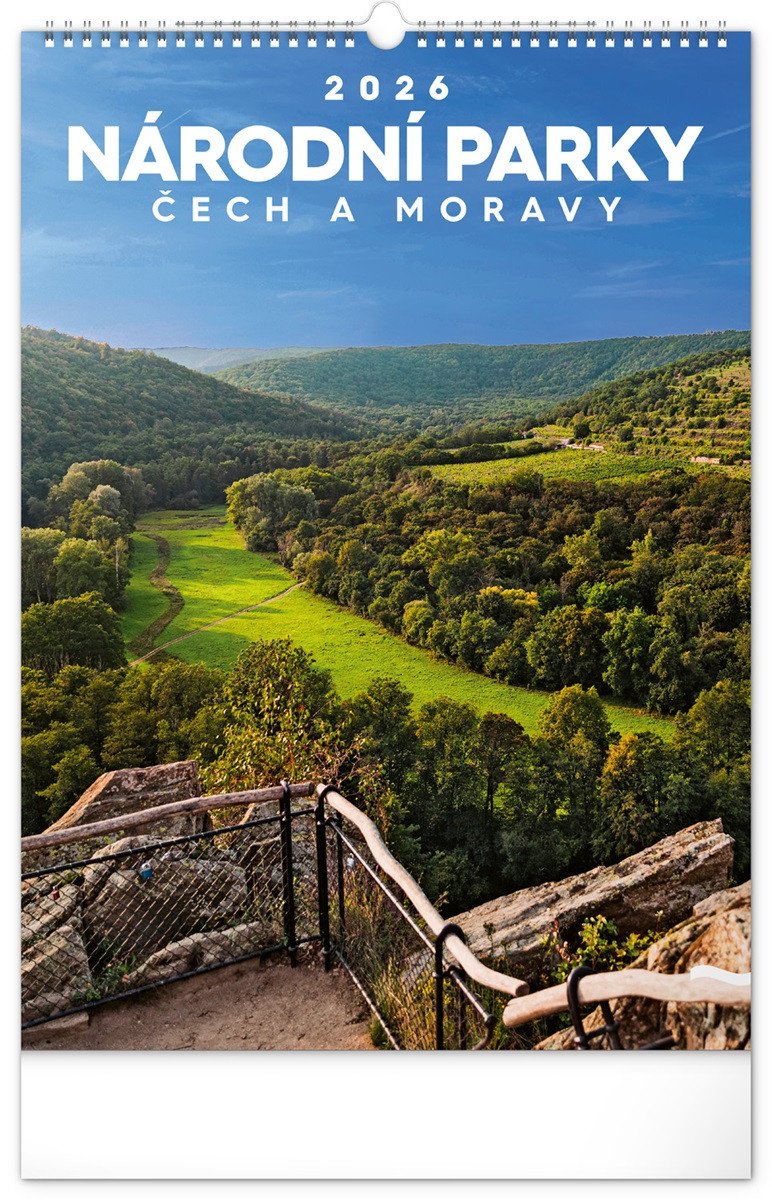 Kalendář 2026 nástěnný Národní parky Čech a Moravy 33 x 46 cm