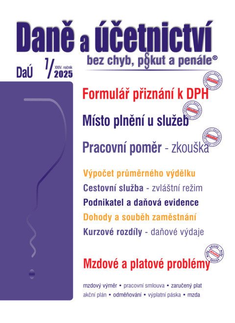 DaÚ 72025 Daně a účetnictví bez chyb pokut a penále