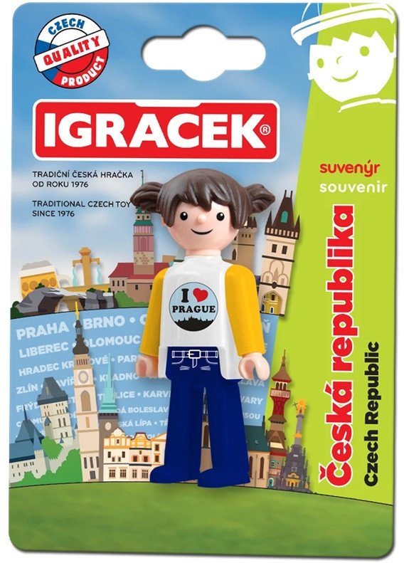 Igráček Suvenýr I love Prague - figurka