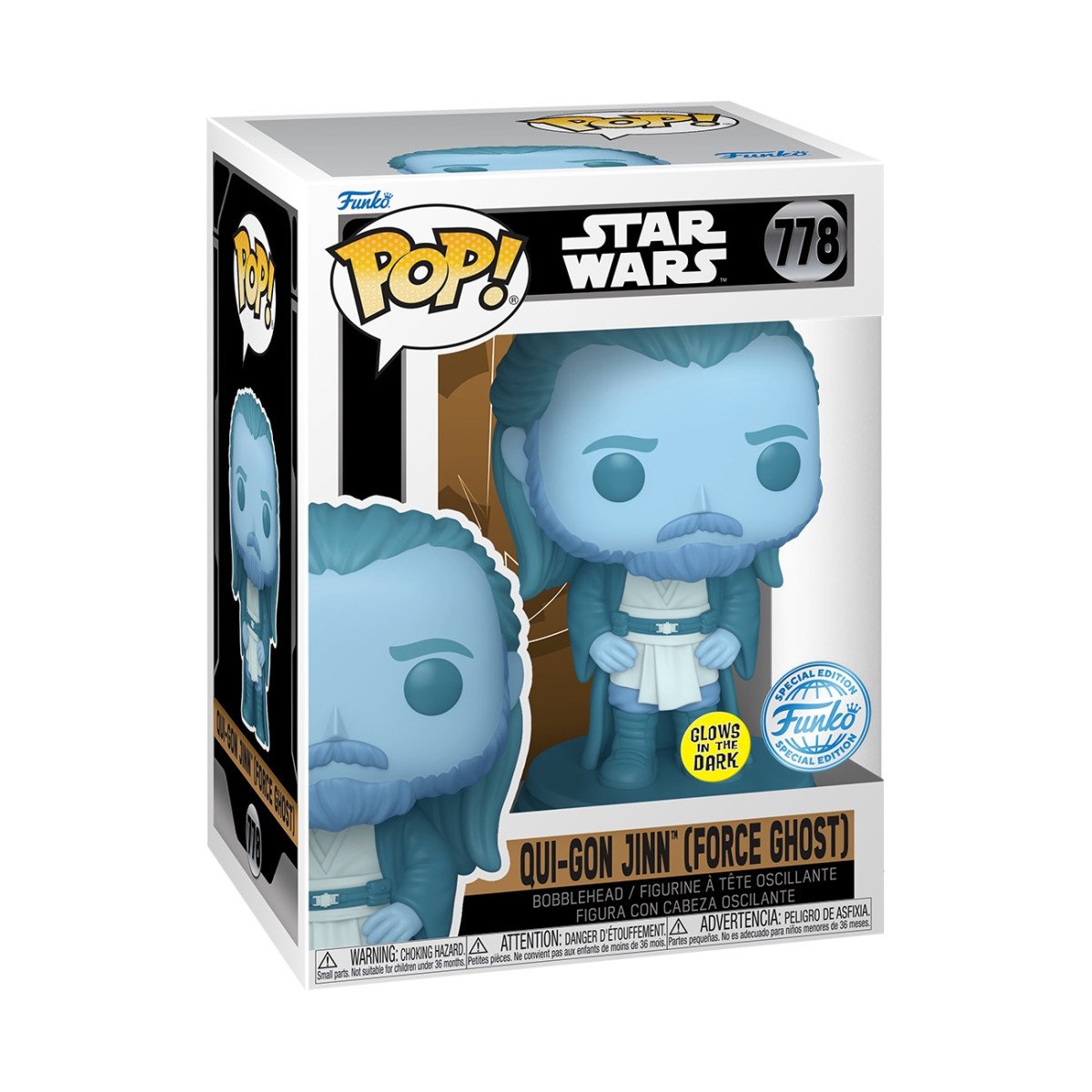 Funko POP Star Wars - Qui-Gon Jinn Force Ghost Glows in the Dark 778