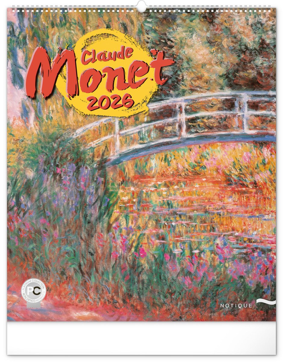 Kalendář 2026 nástěnný Claude Monet 48 x 56 cm