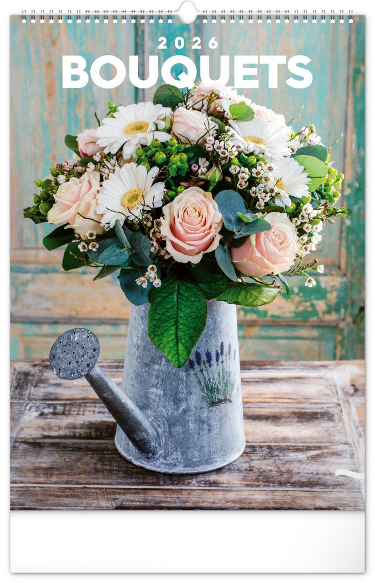 Kalendář 2026 nástěnný Kytice 33 x 46 cm