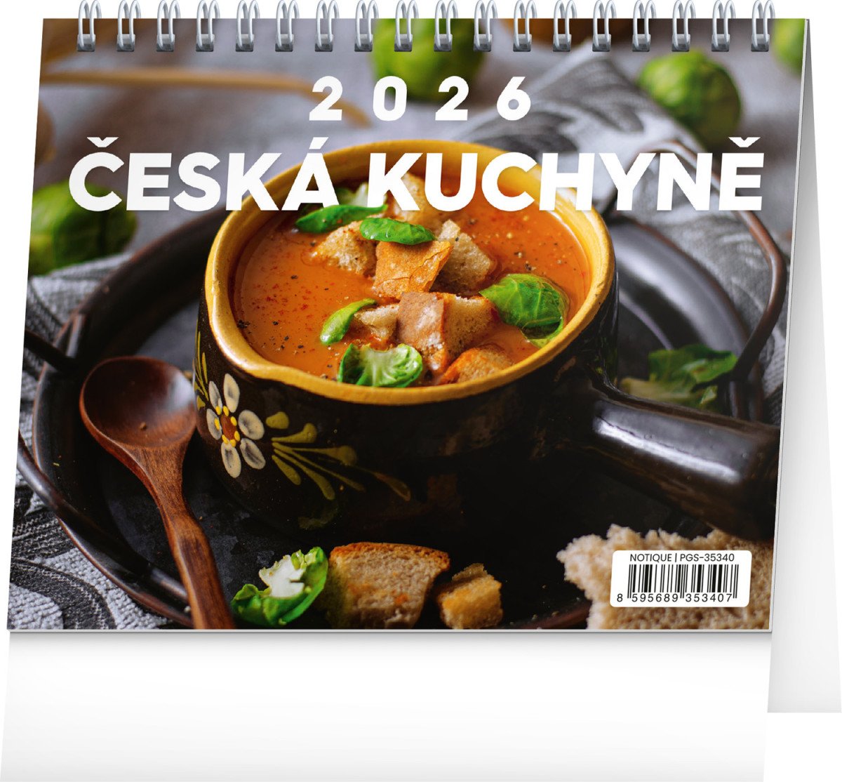 Kalendář 2026 stolní Česká kuchyně 165 x 13 cm