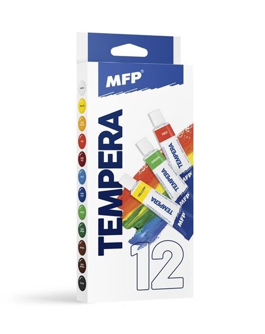 Temperové barvy - sada 12 ks