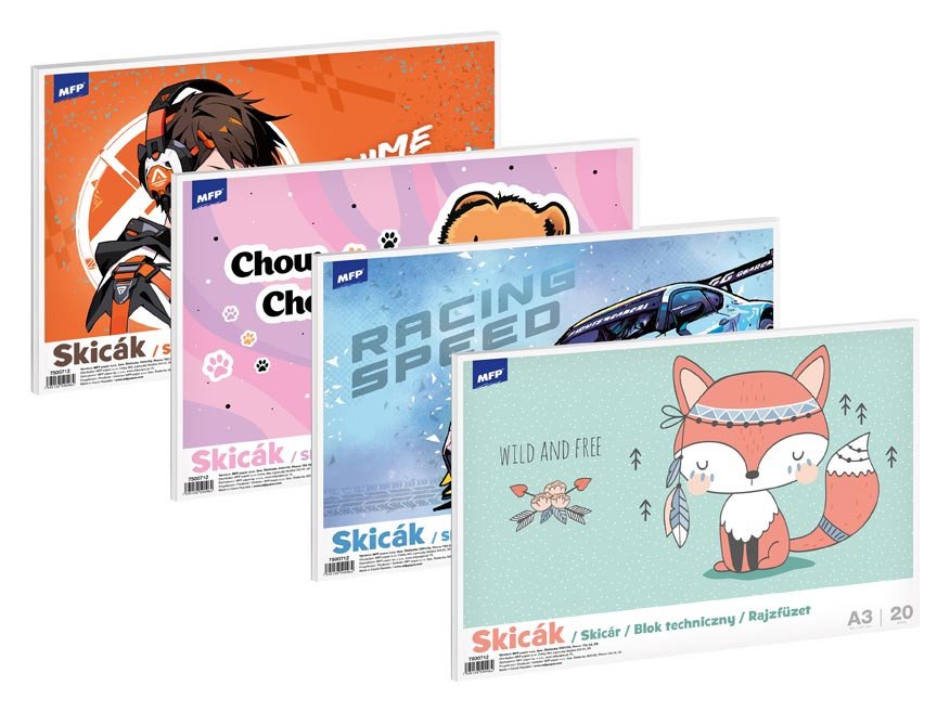 Skicák A320 listů - mix motivů