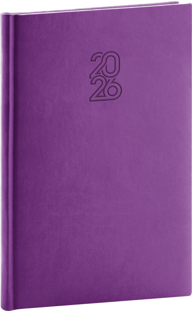 Diář 2026 Aprint - fialový týdenní 15 x 21 cm