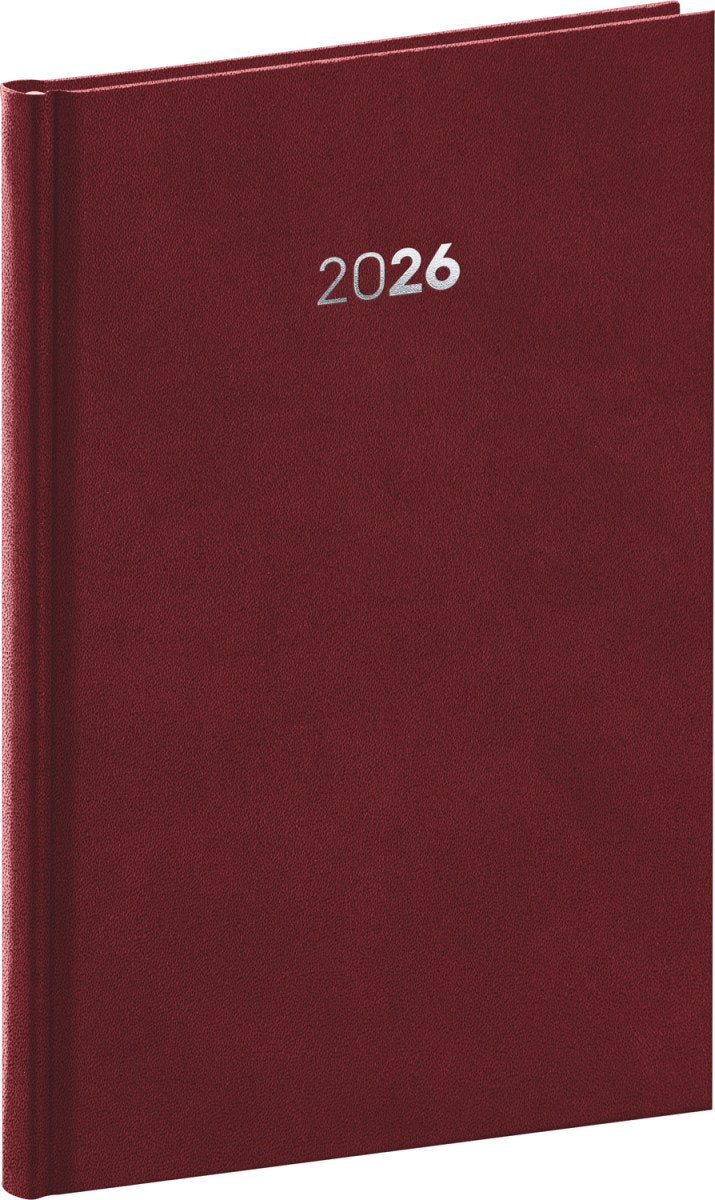 Diář 2026 Balakon - bordó týdenní 15 x 21 cm