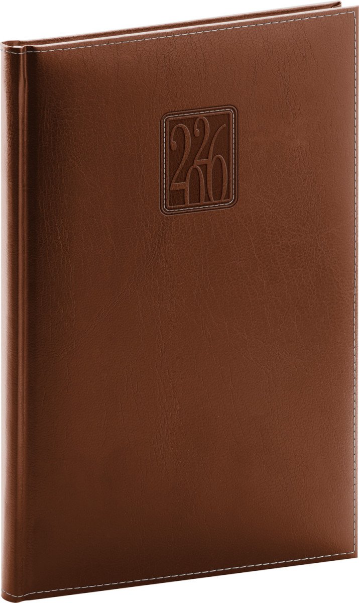 Diář 2026 Panama - hnědý týdenní 15 x 21 cm