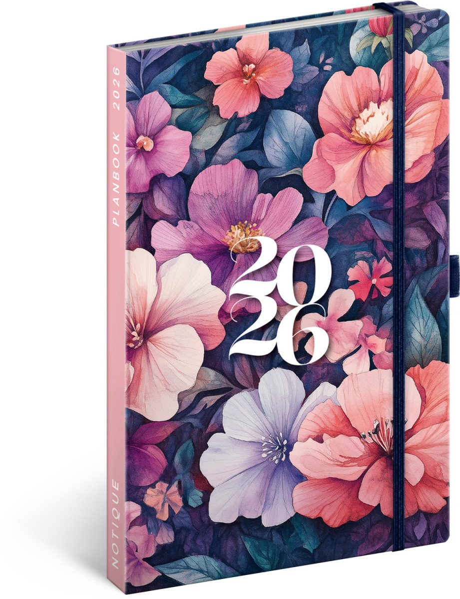 Diář 2026 Planbook - Kytice 13 x 21 cm