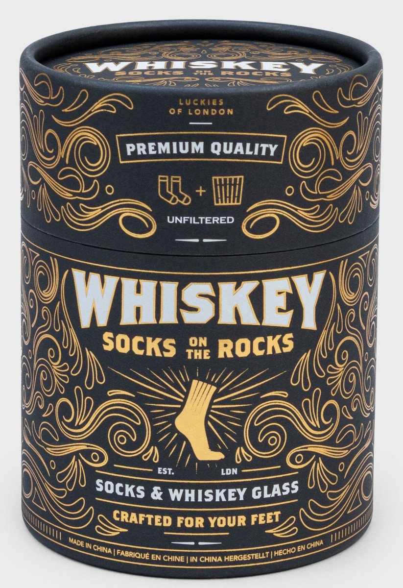 Dárkový set Socks on the Rocks Whiskey ponožky sklenice