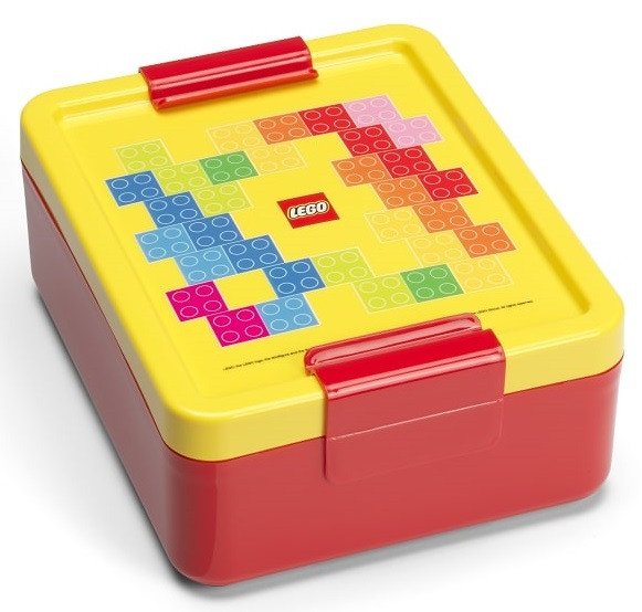 LEGO Brick box na svačinu - červenážlutá