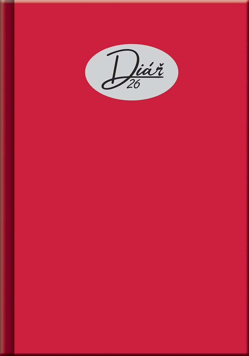 Denní diář 2026 - COLORS červený A5