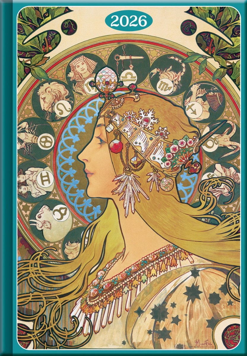 Týdenní diář 2026 - Art Mucha A5