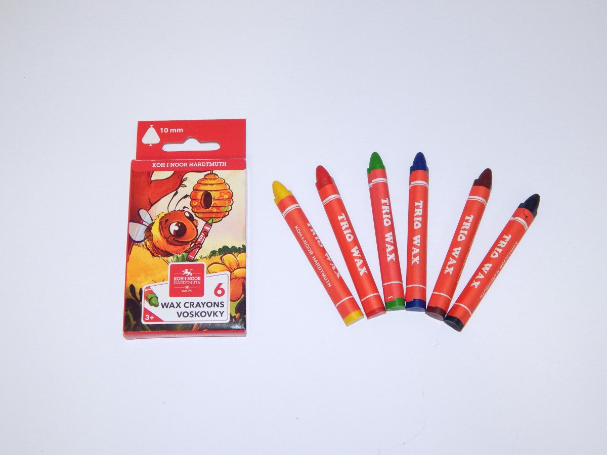 Koh-i-noor voskovky trojhranné silné 10 mm - 6 ks
