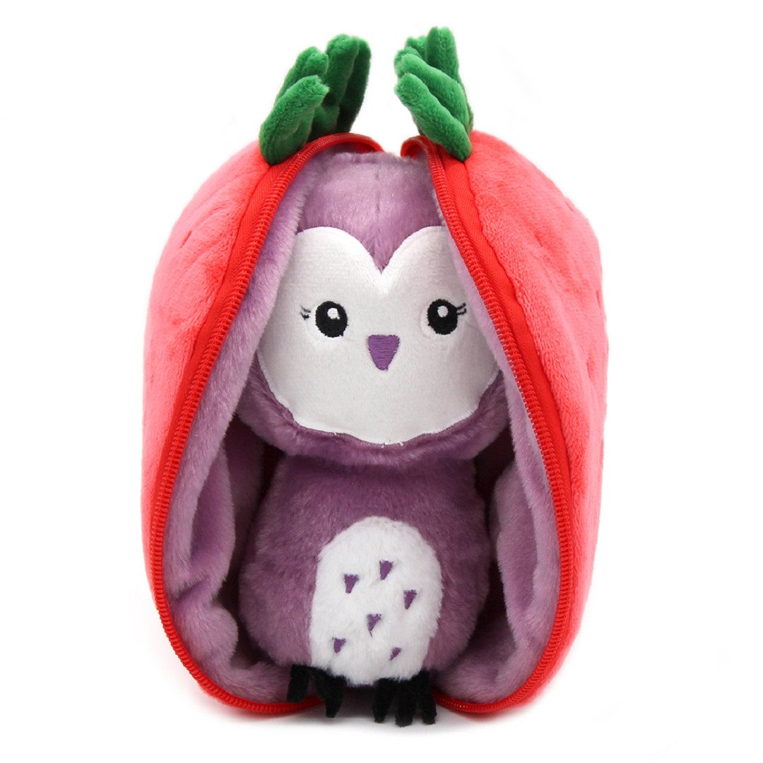 Flipetz 2v1 Plyšová sovaJahoda - Violet 20 cm