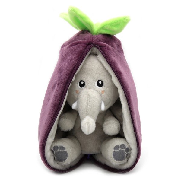 Flipetz 2v1 Plyšový slon/Lilek - Velvet 20 cm