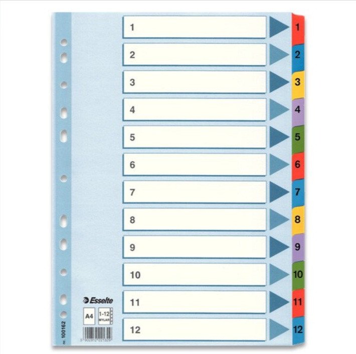 Rozlišovač Esselte Mylar - 1 - 12 12 listů