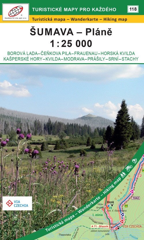 Šumava - Pláně 125 000  118 Turistické mapy pro každého