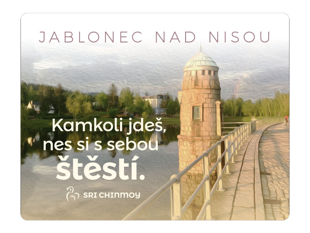 Magnet na lednici Jablonec nad Nisou Kamkoli jdeš nes si s sebou štěstí